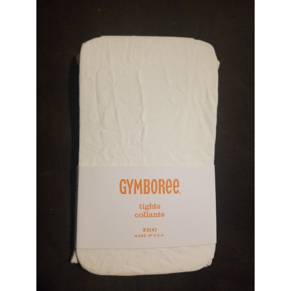 Gymboree easter white‎ tights 4 nwt